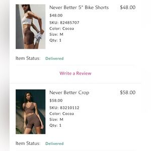 FP Movement Never Better Crop + 5 inch Bike Short Set in Brown, Medium